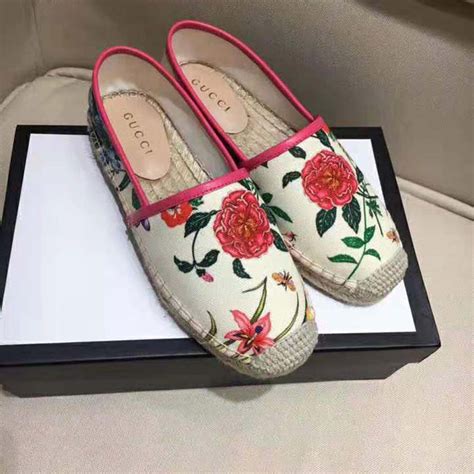 gucci espadrilles floral|gucci espadrilles wedges pink.